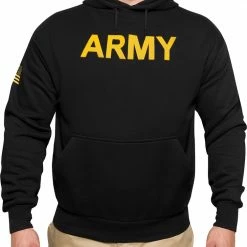 Army Navy Store Sweaters / Hoodies Black - Army Printed Pullover Hoodie