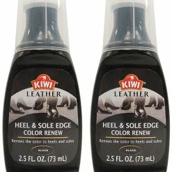 Army Navy Store 2 PACK KIWI Black Leather Heel & Sole Edge Color Renew Shoe Cleaning Polish