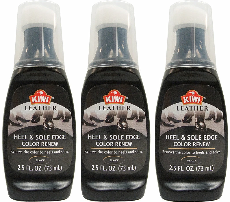 Army Navy Store 3 PACK KIWI Black Leather Heel & Sole Edge Color Renew Shoe Cleaning Polish Bags 3 Army Navy Store 3 PACK KIWI Black Leather Heel & Sole Edge Color Renew Shoe Cleaning Polish Bags