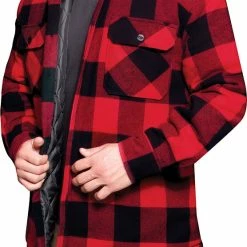 Army Navy Store Red - Buffalo Plaid Quilted Lined Jacket Jackets / Coats