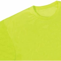 Army Navy Store Shirts Safety Green Moisture Wicking Pocket T-Shirt Short Sleeve Performance Shirt