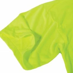 Army Navy Store Shirts Safety Green Moisture Wicking Pocket T-Shirt Short Sleeve Performance Shirt