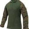 Army Navy Store Woodland Digital Camo - 1/4 Zip Tactical Airsoft Combat Shirt