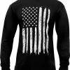 Army Navy Store Black - US Flag Long Sleeve T-Shirt Shirts