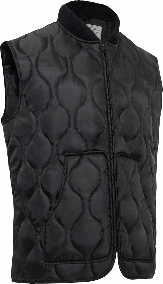 Army Navy Store Black - Quilted Woobie Vest Vests 3 Army Navy Store Black - Quilted Woobie Vest Vests