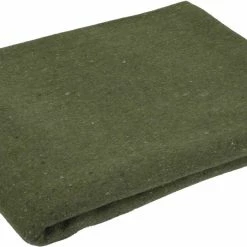 Army Navy Store Olive Drab - Wool Rescue Survival Blanket 66"X90" Blankets