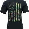 Army Navy Store Camo - Distressed US Flag Athletic Fit T-Shirt Shirts