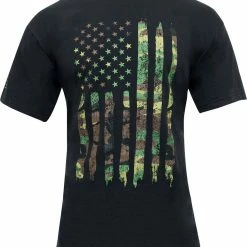 Army Navy Store Camo - Distressed US Flag Athletic Fit T-Shirt Shirts