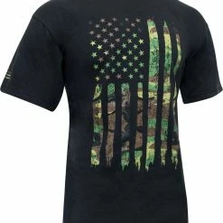 Army Navy Store Camo - Distressed US Flag Athletic Fit T-Shirt Shirts