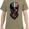 Army Navy Store Coyote - US Flag Bearded Skull T-Shirt Shirts