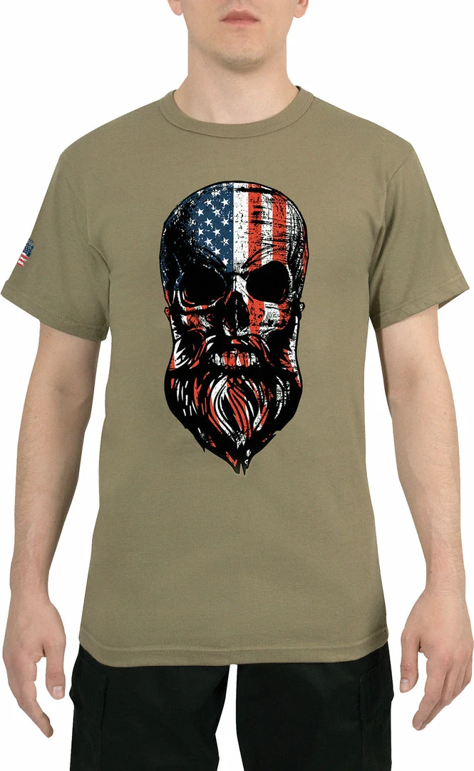 Army Navy Store Coyote - US Flag Bearded Skull T-Shirt Shirts 3 Army Navy Store Coyote - US Flag Bearded Skull T-Shirt Shirts