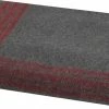 Army Navy Store Grey/Red Military Wool Blanket 62" X 80" With Stripes For Camping Survival Emergency Blankets
