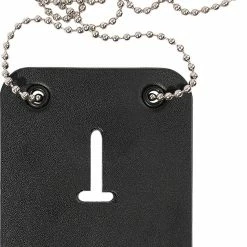 Army Navy Store Low Profile Leather Badge Holder With Chain