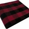 Army Navy Store Red/Black Plaid Wool Blanket 62"x 80" 2 Army Navy Store Red/Black Plaid Wool Blanket 62"x 80"