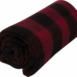 Army Navy Store Red/Black Plaid Wool Blanket 62"x 80"