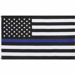 Rothco US American Flag Thin Blue Line (Support The Police) Flag 2' X 3'
