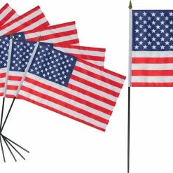 Army Navy Store Single & Six Pack US Stick Flag Parades And Decorations USA Flag
