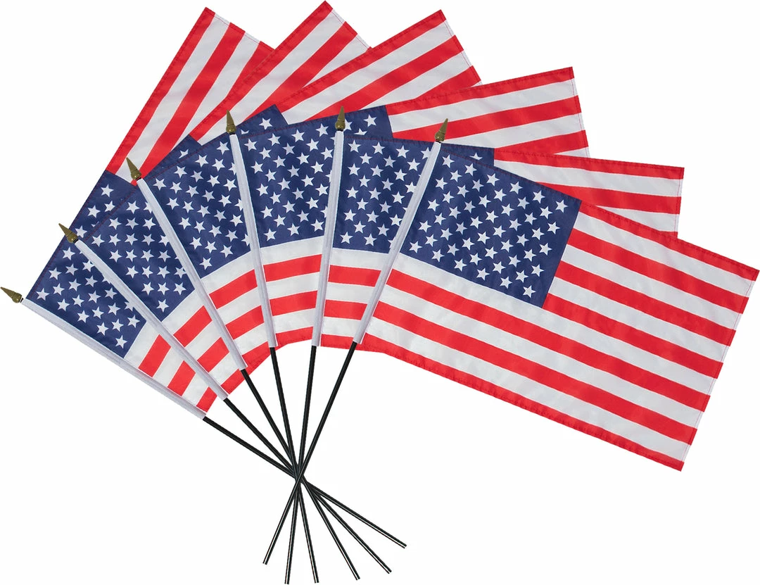 Army Navy Store Single & Six Pack US Stick Flag Parades And Decorations USA Flag 5 Army Navy Store Single & Six Pack US Stick Flag Parades And Decorations USA Flag