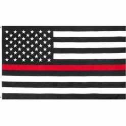 Army Navy Store US American Flag Thin Red Line (Support The Firemen) Flag 3' X 5' Flags