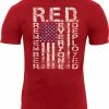 Army Navy Store Red - Athletic Fit R.E.D. (Remember Everyone Deployed) T-Shirt