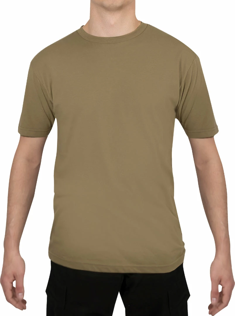 Army Navy Store Shirts Brown - Athletic Fit Solid Color Military T-Shirt 4 Army Navy Store Shirts Brown - Athletic Fit Solid Color Military T-Shirt