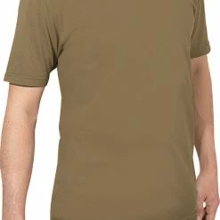 Army Navy Store Shirts Brown - Athletic Fit Solid Color Military T-Shirt