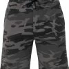 Army Navy Store Black Camo - Camo And Solid Color Sweatshorts