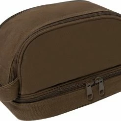 Army Navy Store Camping / Survival Gear Deluxe Canvas Travel Kit Two Tone Dopp Toiletry Bag With Carry Handle
