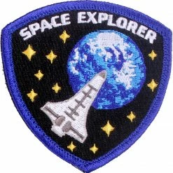 Rothco Patches Blue Space Explorer Astronaut Morale Patch With Hook & Loop Back 3" X 3 1/8"
