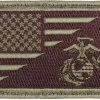 Rothco US Flag American U.S.M.C Globe & Anchor Hook & Loop Patch 3 3/8" X 2 3/8"