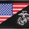 Army Navy Store Red/White/Blue US Flag / USMC Eagle, Globe And Anchor Morale Patch Patches