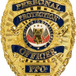 Army Navy Store Gold - Personal Protection Officer (PPO) Badge Law Enforcement Gear