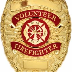 Army Navy Store Law Enforcement Gear Gold - Deluxe Fire Department Badge