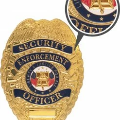Army Navy Store Law Enforcement Gear Gold - Flexible Security Badge