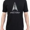 Army Navy Store Mens Black Space Force Athletic Fit T-Shirt Athletic Short Sleeve Shirt Shirts