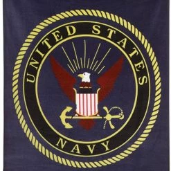 Rothco Navy Blue - UNITED STATES NAVY Fleece Blanket With USN Emblem Blankets