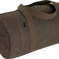 Army Navy Store Camping / Survival Gear Brown - Waxed Canvas Shoulder Duffle Bag - 19 Inch