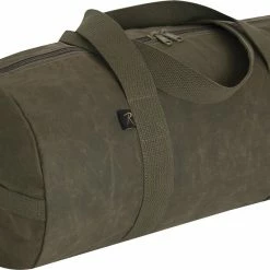 Army Navy Store Camping / Survival Gear Olive Drab - Waxed Canvas Shoulder Duffle Bag - 19 Inch