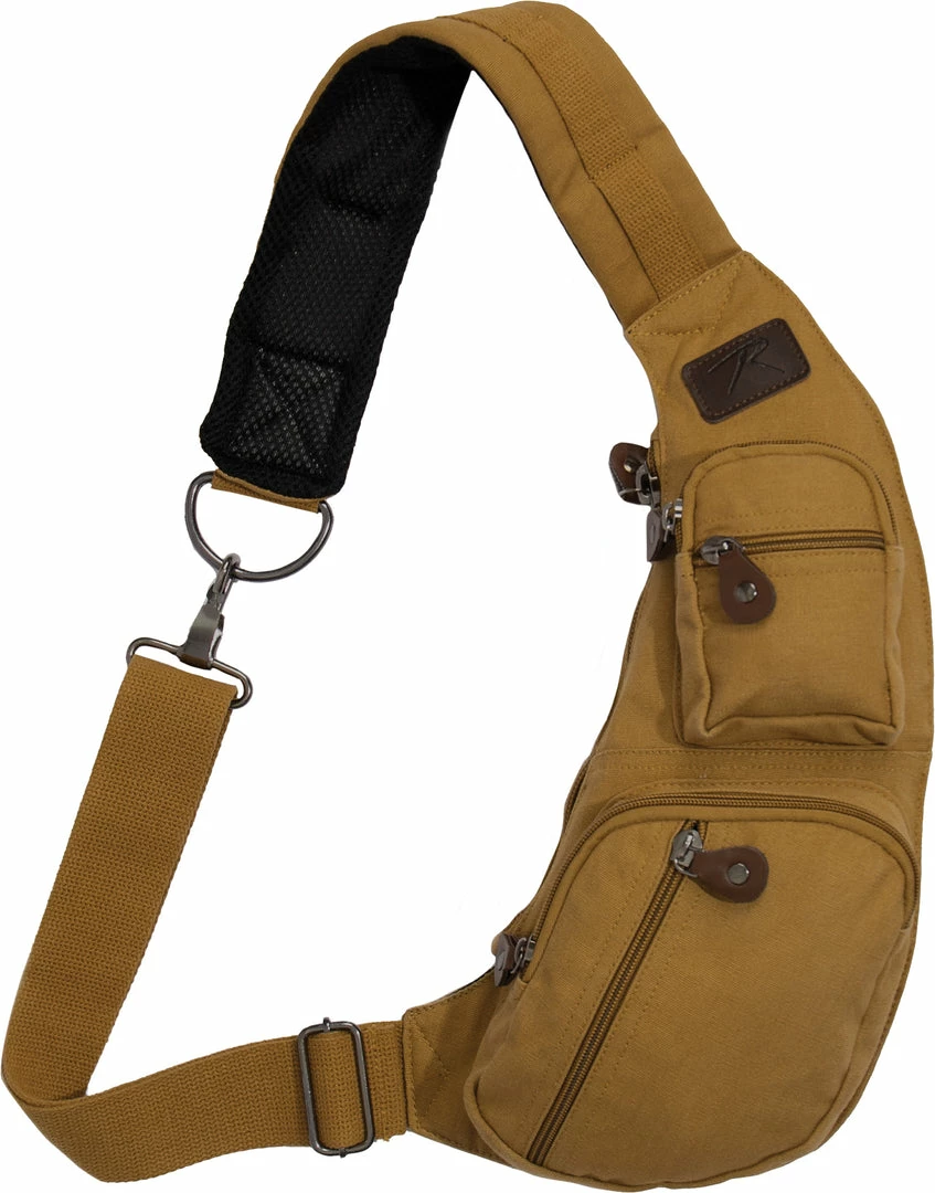 Army Navy Store Bags Coyote Brown - Crossbody Canvas Sling Bag 4 Army Navy Store Bags Coyote Brown - Crossbody Canvas Sling Bag