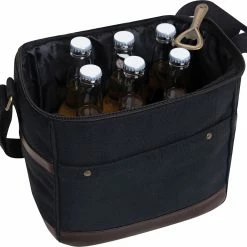 Army Navy Store Bags Black - Canvas Insulated Cooler Bag