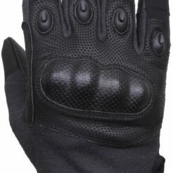 Army Navy Store Black - Carbon Fiber Hard Knuckle Gloves Tactical Cut & Fire Resistant Full Finger