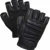Army Navy Store Black - Fingerless Padded Tactical Gloves