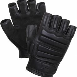 Army Navy Store Black - Fingerless Padded Tactical Gloves