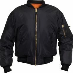 Army Navy Store Jackets / Coats Black - Enhanced Nylon MA-1 Flight Jacket