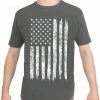 Army Navy Store Charcoal Grey - Distressed US Flag Athletic Fit T-Shirt Shirts