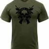Army Navy Store Shirts Olive Drab - Molon Labe Skull T-Shirt