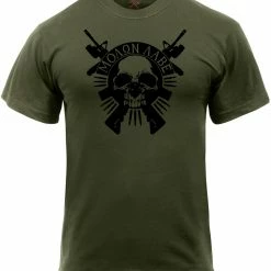Army Navy Store Shirts Olive Drab - Molon Labe Skull T-Shirt