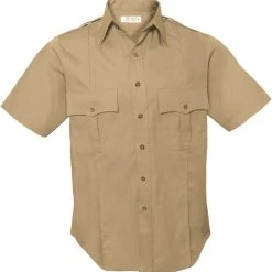 Army Navy Store Shirts Khaki - Short Sleeve Uniform Shirt For Law Enforcement & Security Professionals