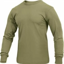 Army Navy Store Shirts AR 670-1 Coyote Brown - Long Sleeve Solid T-Shirt