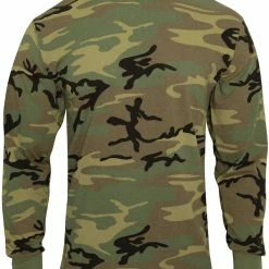 Army Navy Store Woodland Camo - Long Sleeve Vintage T-Shirt Shirts